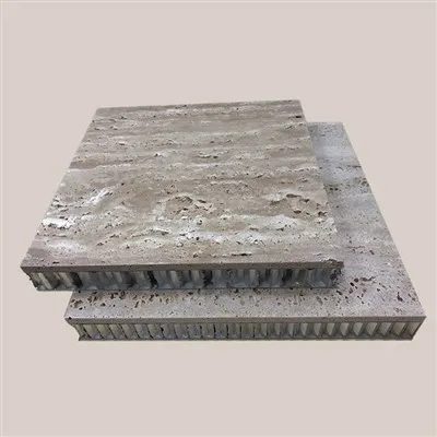 Revestimiento de pared interior de panel de nido de abeja de travertino claro